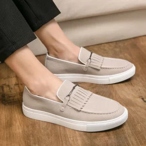 Hot Selling Suede Shoes Europe America Fashionable Men's Loafers Simple Casual Shoes Party Men's Dress Shoes Big Size：38-47 - Image 3
