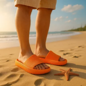 EVA Thick Sole 4cm Beach Slippers Cloud-Like Comfort Home Use Couple Height Increasing Indoor Solid Color Summer Sandals - Image 3