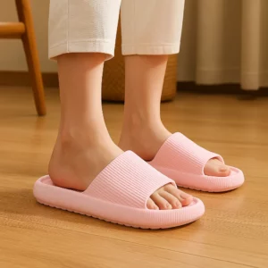 EVA Thick Sole 4cm Beach Slippers Cloud-Like Comfort Home Use Couple Height Increasing Indoor Solid Color Summer Sandals - Image 6