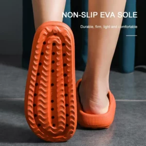 EVA Thick Sole 4cm Beach Slippers Cloud-Like Comfort Home Use Couple Height Increasing Indoor Solid Color Summer Sandals - Image 8