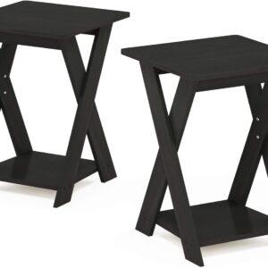 FURINNO Modern Simplistic End Table Set, 2-Pack, Espresso - Image 3