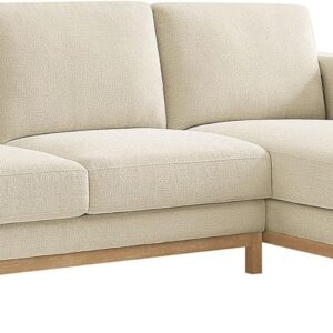 Modway Roscoe Right-Facing Sectional Sofa with Chaise in Ivory - 2-Piece Mélange Chenille Fabric Deep Seat Couch, L Shaped Modular for Living Room or Lounge - Image 6