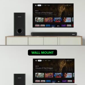 GEEPAS Wireless Sound Bar USB/ AUX/ Bluetooth/ HDMI | Sound Bar System With Wireless Subwoofer, Connect to TV, Mobile, Laptop And More| With Remote Control and LED Display| 2 Years Warranty - Image 4
