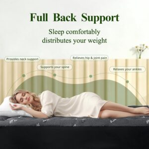 Queen Mattress Topper, Viscose Derived from Bamboo Thick Pillow Top Mattress Pad with Deep Pocket, Naturally Cooling for Hot Sleepers, Soft for Back Pain Relief, Premium Dark Grey - Image 4