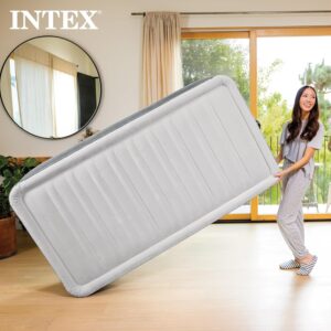 Intex Twin Size Air Mattress, 18in Height, Built-in Pump, Dura-Beam Deluxe Comfort-Plush - Portable Inflatable Blow-up Bed for Camping, Travel, Guests - Image 9