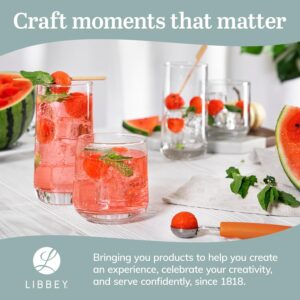 Libbey Ascent Tumbler and Rocks Drinking Glasses Set of 16, Glass Drinking Glasses with Curvature, Versatile Glassware Set for Parties and More - Image 6
