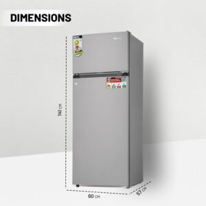 GEEPAS GRF2400SXE 240 Liters Free Standing Durable Double Door Refrigerator, Quick Cooling & Long-lasting Freshness - Image 4