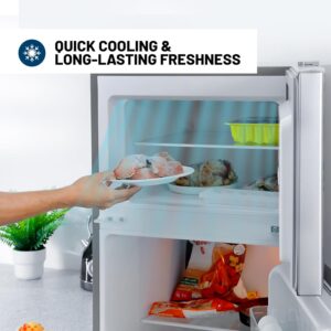 GEEPAS GRF2400SXE 240 Liters Free Standing Durable Double Door Refrigerator, Quick Cooling & Long-lasting Freshness - Image 7