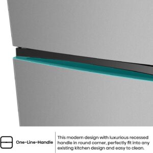 Hisense HTM55250D2, 328 Litres Top Mount Refrigerator, No Frost Technology, Big Door Balcony, LED Interior Light, Multi Air Flow, 90°Door Design, Silver - Image 4