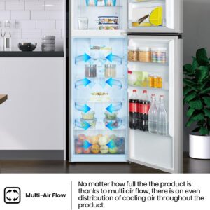 Hisense HTM55250D2, 328 Litres Top Mount Refrigerator, No Frost Technology, Big Door Balcony, LED Interior Light, Multi Air Flow, 90°Door Design, Silver - Image 8