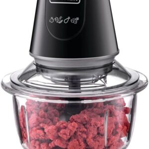 BLACK+DECKER Multi-Function Glass Chopper & Mincer, 400W, XXL 1.2L Bowl, 4-Blade System, Pulse Speed for Precision, Ice Crushing, Compact Sleek Black Design, Easy to Clean, Black - GC400-B5 - Image 3