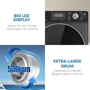 Krome Front Loading Washer Dryer Machine | 12 Kg Washing | 8 Kg Drying|1400 RPM Spin| Variable Temperature| Foam Sensing & Removal | Direct Driver Motor | Auto Restart | Auto Balance | Load Detect | Child Lock 12 kg KR-WD128STI Titanium - Image 4