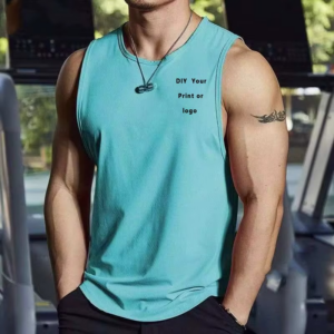 Men's Sleeveless Fitness T-Shirt Customize Your Logo Quick-drying Vest Men's Muscle Bodybuilding Fitness Summer Sports Vest - Image 3