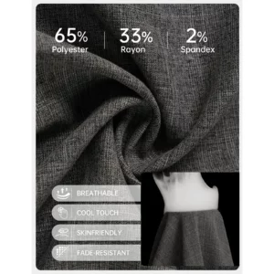 MAGCOMSEN Mens Linen Look Button Down Shirt Short Sleeve Casual Breathable Summer Beach Wedding Vacation Daily - Image 5