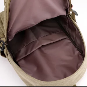 Fashion Retro Men Backpack College Students Schoolbag Laptop Rucksack Canvas Two-shoulder Bag Large Capacity Outdoor Travel Bag - Image 5