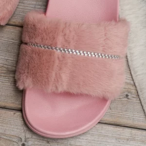 Women's cute and fashionable summer non-slip plush slippers with rhinestone decoration, casual and comfortable indoor slippers - Image 5