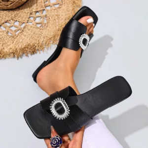 designer slides flip flops mule Shoes slippers women sandal luxury 2026 shoes woman ladies summer leather flat slippers - Image 1