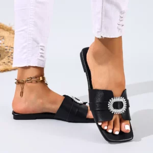 designer slides flip flops mule Shoes slippers women sandal luxury 2026 shoes woman ladies summer leather flat slippers - Image 6