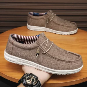 Brand Men Casual Shoes Fashion Denim Canvas Shoes Breathable Men Walking Flat Shoes Outdoor Large Size Light Men's Shoes Loafers - Image 1