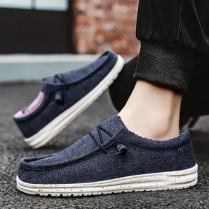 Brand Men Casual Shoes Fashion Denim Canvas Shoes Breathable Men Walking Flat Shoes Outdoor Large Size Light Men's Shoes Loafers - Image 3