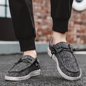 Brand Men Casual Shoes Fashion Denim Canvas Shoes Breathable Men Walking Flat Shoes Outdoor Large Size Light Men's Shoes Loafers - Image 5