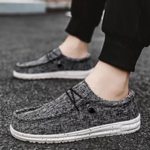 Brand Men Casual Shoes Fashion Denim Canvas Shoes Breathable Men Walking Flat Shoes Outdoor Large Size Light Men's Shoes Loafers - Image 6
