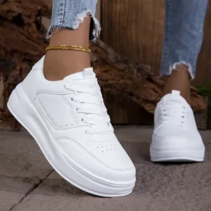 Spring Women Thick Soled Summer Trendy Shoes Versatile Mesh Breathable Board Shoes Comfortable Walking White Shoes Tenis De Moda - Image 2