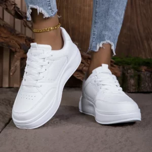 Spring Women Thick Soled Summer Trendy Shoes Versatile Mesh Breathable Board Shoes Comfortable Walking White Shoes Tenis De Moda - Image 3