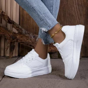 Spring Women Thick Soled Summer Trendy Shoes Versatile Mesh Breathable Board Shoes Comfortable Walking White Shoes Tenis De Moda - Image 6