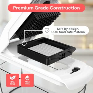 Fullstar Signature Series Vegetable Chopper - Premium Veggie Cutter, Commercial Grade Food Chopper & Spiralizer with Container, Heavy-Duty Onion Chopper, Kitchen Gadgets & Gifts (4 in 1, White) - Image 5