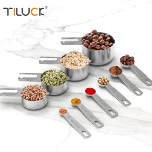 TILUCK Stainless Steel Measuring Cups & Spoons Set, Cups and Spoons,Kitchen Gadgets for Cooking & Baking (10) - Image 6