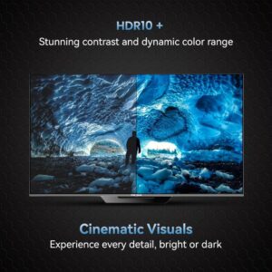 Star Track Ultra QLED Smart TV 65 inch 4K HDR10+ WebOS | Metal Central Base Stand | 110% Color Volume with Quantum Dot | 400 Nits Ultra Bright Display | Vision Atmos | AirPlay, Air Mouse Remote - Image 4