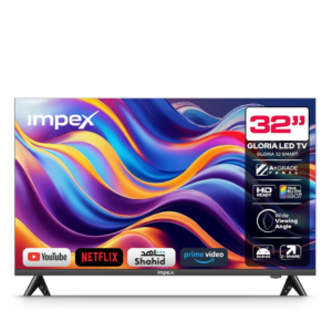 Impex 32 Inch HD Smart LED TV - HD 1366 x 768 Resolution, Latest Android Television, Quad Core, Frameless, A+ Panel, Android TV with Wi-Fi, 2 HDMI, 2 USB, VGA, RJ45, 178° View, Slim Design, Netflix, YouTube, 2 Year Warranty - Gloria 32 Smart IX 32HD SMART IX 32HD SMART Black - Image 3