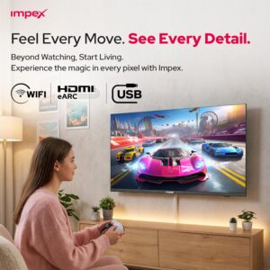 Impex 32 Inch HD Smart LED TV - HD 1366 x 768 Resolution, Latest Android Television, Quad Core, Frameless, A+ Panel, Android TV with Wi-Fi, 2 HDMI, 2 USB, VGA, RJ45, 178° View, Slim Design, Netflix, YouTube, 2 Year Warranty - Gloria 32 Smart IX 32HD SMART IX 32HD SMART Black - Image 6