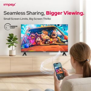 Impex 32 Inch HD Smart LED TV - HD 1366 x 768 Resolution, Latest Android Television, Quad Core, Frameless, A+ Panel, Android TV with Wi-Fi, 2 HDMI, 2 USB, VGA, RJ45, 178° View, Slim Design, Netflix, YouTube, 2 Year Warranty - Gloria 32 Smart IX 32HD SMART IX 32HD SMART Black - Image 7