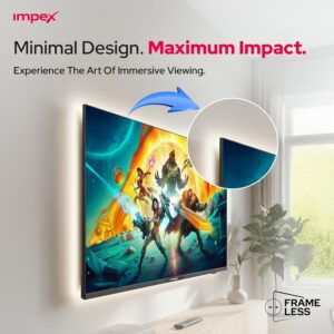 Impex 32 Inch HD Smart LED TV - HD 1366 x 768 Resolution, Latest Android Television, Quad Core, Frameless, A+ Panel, Android TV with Wi-Fi, 2 HDMI, 2 USB, VGA, RJ45, 178° View, Slim Design, Netflix, YouTube, 2 Year Warranty - Gloria 32 Smart IX 32HD SMART IX 32HD SMART Black - Image 8