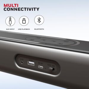 Honeywell New Launch Moxie V3000 Soundbar with 30W Wireless Stereo Sound, Deep Bass, BT v5.3+EDR, 12hrs Playtime, Dual 57mm drivers, Input mode - AUX, USB, HDMI/ARC - Image 4