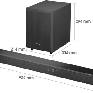 Hisense AX3120G 3.1.2 Channel 360W Dobly Atmos Soundbar with Wireless Subwoofer and Up Firing Speakers - Image 5