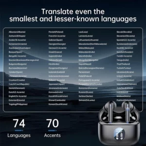 UYUXIO TWS Wireless Earbuds AI Language Translation Earphone with 144 Languages Real Time Translating Headphone for Business - Image 6