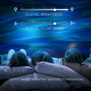 Northern Galaxy Light Aurora Projector with 33 Light Effects, LED Star Projector for Bedroom Nebula Lamp, Remote Control, White Noises, Bluetooth Speaker for Parties - Image 3