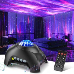 Northern Galaxy Light Aurora Projector with 33 Light Effects, LED Star Projector for Bedroom Nebula Lamp, Remote Control, White Noises, Bluetooth Speaker for Parties - Image 8