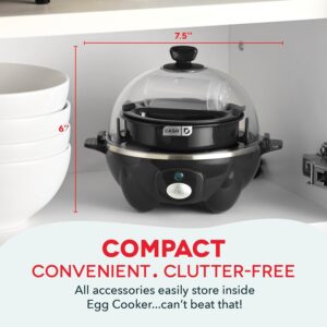 Dash Rapid Egg Cooker - Boiler, Poacher & Steamer - Includes Measuring & Recipe Guide - Dishwasher Safe - BPA Free - Holds 7 Eggs, Black - Image 2