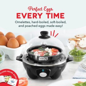 Dash Rapid Egg Cooker - Boiler, Poacher & Steamer - Includes Measuring & Recipe Guide - Dishwasher Safe - BPA Free - Holds 7 Eggs, Black - Image 4