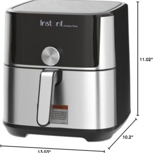 Instant Pot 4QT Vortex Plus 6-in-1 Mini Air Fryer, Custom Program Options, Crisps, Broils, Roasts, Dehydrates, Bakes, Reheats, 100+ In-App Recipes, Stainless Steel,4 Quarts - Image 3