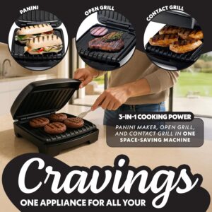 Gourmia Indoor Grill & Panini Maker – 4 Serving Contact or Open Grill, Nonstick Ceramic, Preheat Indicator Light, Slope Design with Removable Dishwasher Safe Drip Tray - Image 7