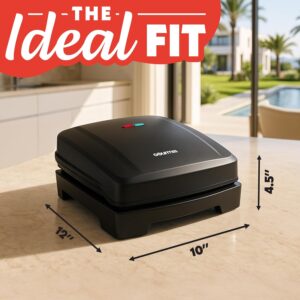 Gourmia Indoor Grill & Panini Maker – 4 Serving Contact or Open Grill, Nonstick Ceramic, Preheat Indicator Light, Slope Design with Removable Dishwasher Safe Drip Tray - Image 8
