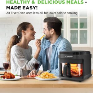 Nutrichef 5.8 Quart Air Fryer | 8-1 Preset Cook Modes | Transparent Fry Bowl for Best Cooking Results | Cook Shrimp, Steak, Fries, Wings, Chicken & More | Precise Temperature Control & Time | Grey - Image 7