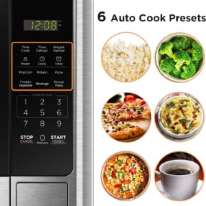 BLACK+DECKER Digital Microwave Oven with Turntable Push-Button Door, Child Safety Lock, Stainless Steel, 0.9 Cu Ft - Image 7