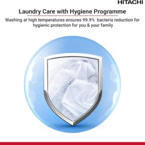 HITACHI 8KG Front Load Washing Machine, 1200 RPM, 10-Year Warranty on Inverter Motor, 16 Programs, Fully Automatic Washer, Intelligent Sensor System, LED Multifunctional Display 8 kg BD-802HVOW White 8 kg BD-802HVOW White - Image 4