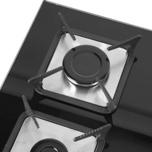 KRYPTON 2-In-1 Built-In Gas Hob - 5 Burners, Tempered Glass Top, Stove With Sabaf Burner, Low Consumption And Improved Flow For Efficient Heating/ Pulse Ignition System, Perfect For Residential Use, Apartment, 2 Years Warranty KNGC6434 Black - Image 2